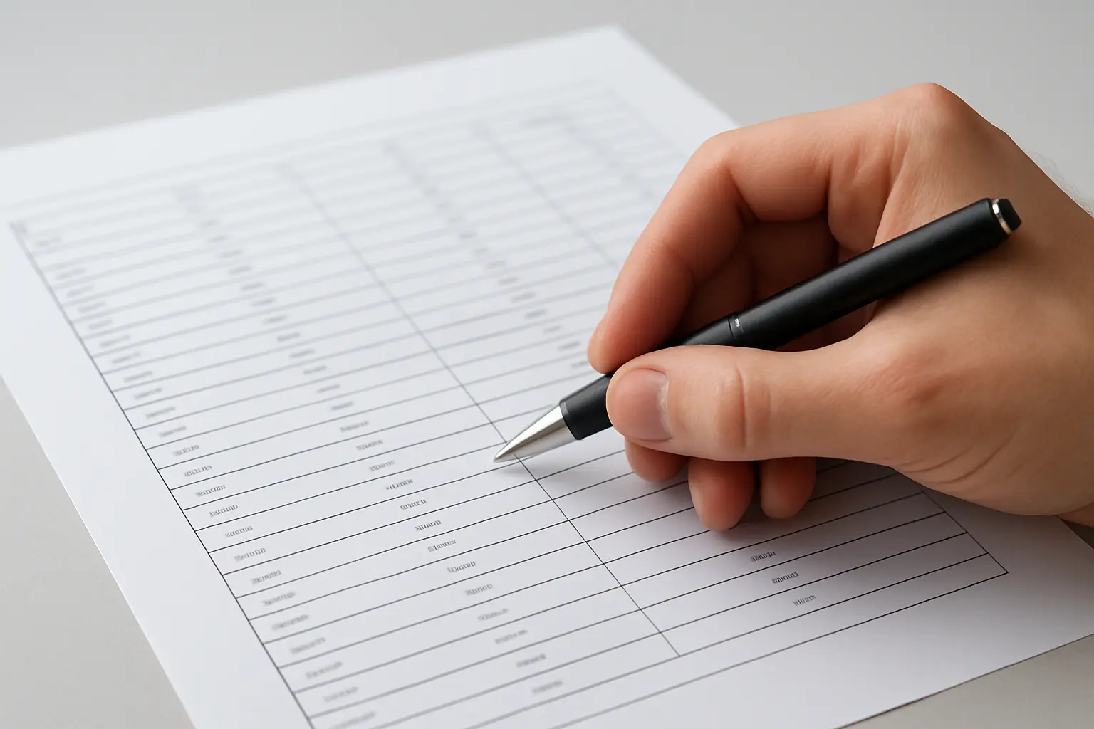 An academic table using horizontal rules only