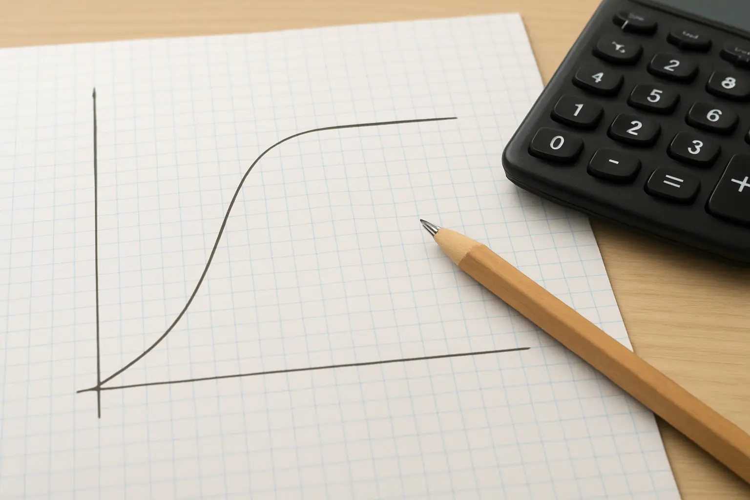 A curve that rises then plateaus, showing diminishing returns from larger samples