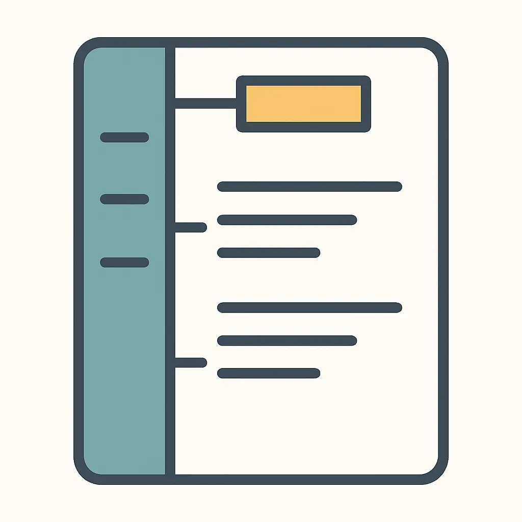 Diagram showing how three levels of heading styles generate an automatic table of contents