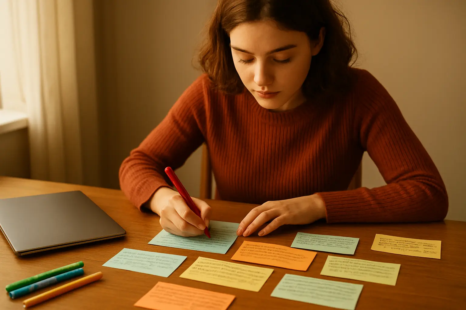 Manual coding with index cards as an alternative to software