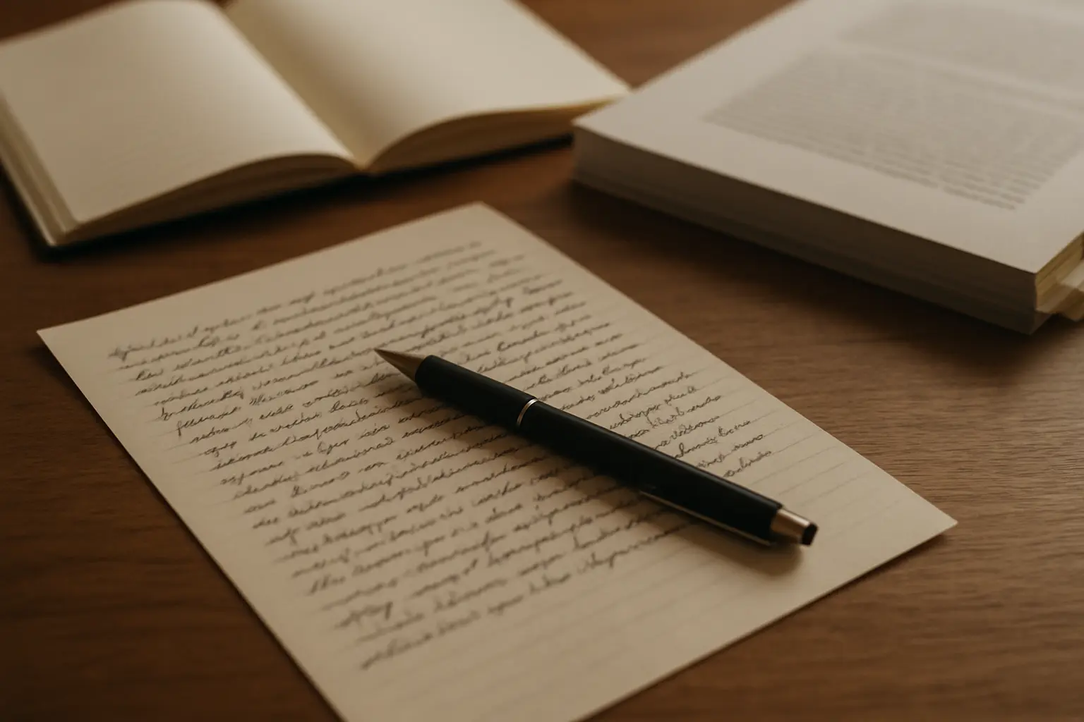 A one-page thesis summary and a notebook for recording viva corrections