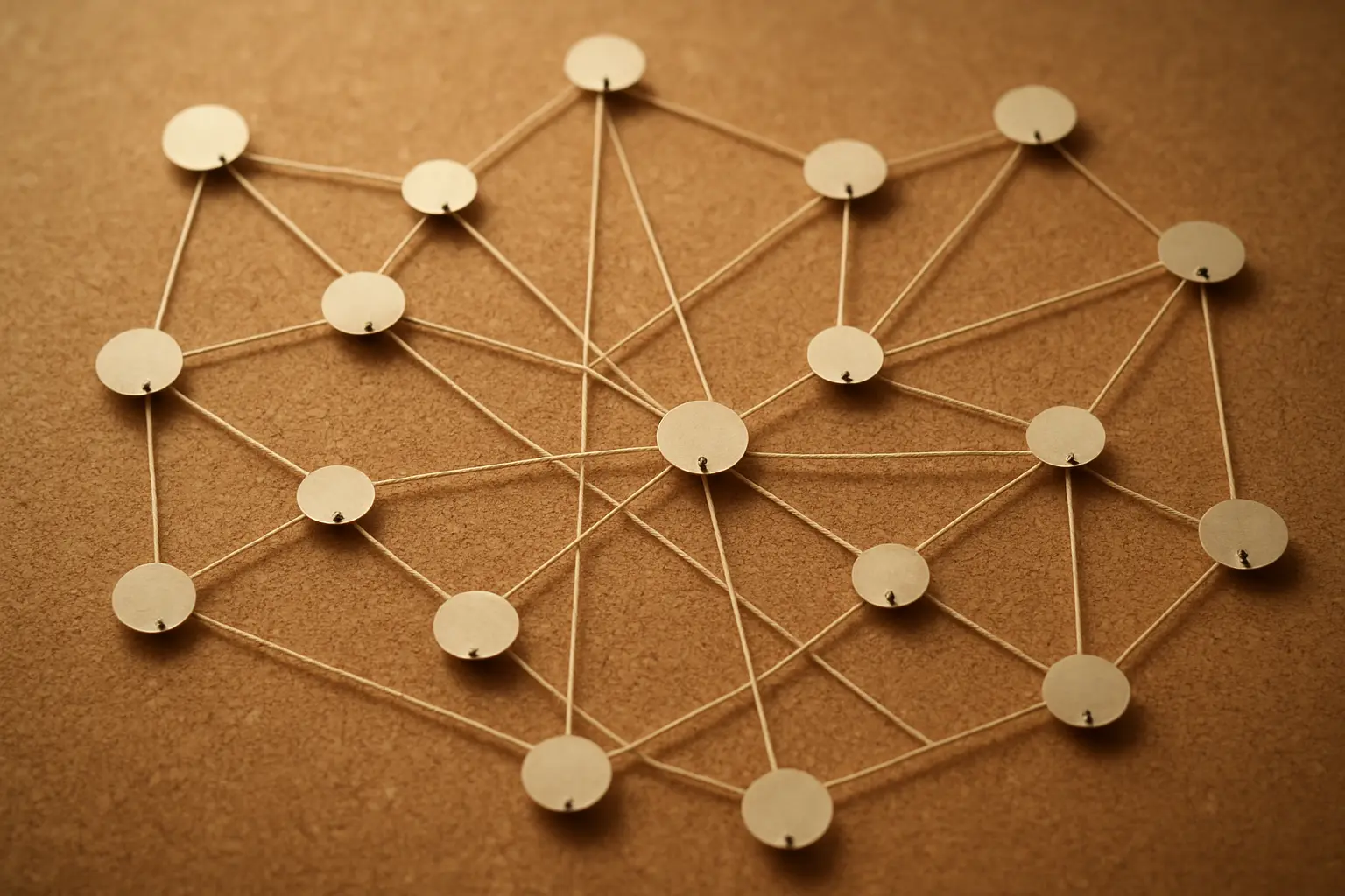 A citation network radiating from one seed paper