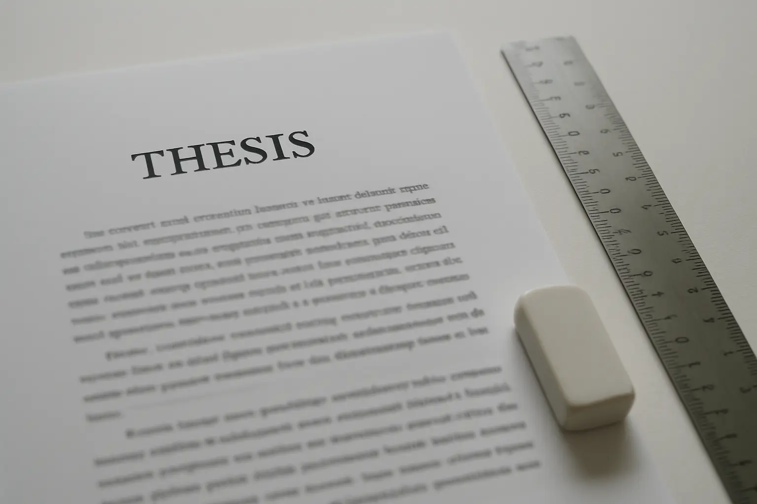 Abstract page of a thesis with one finding sentence underlined in pencil