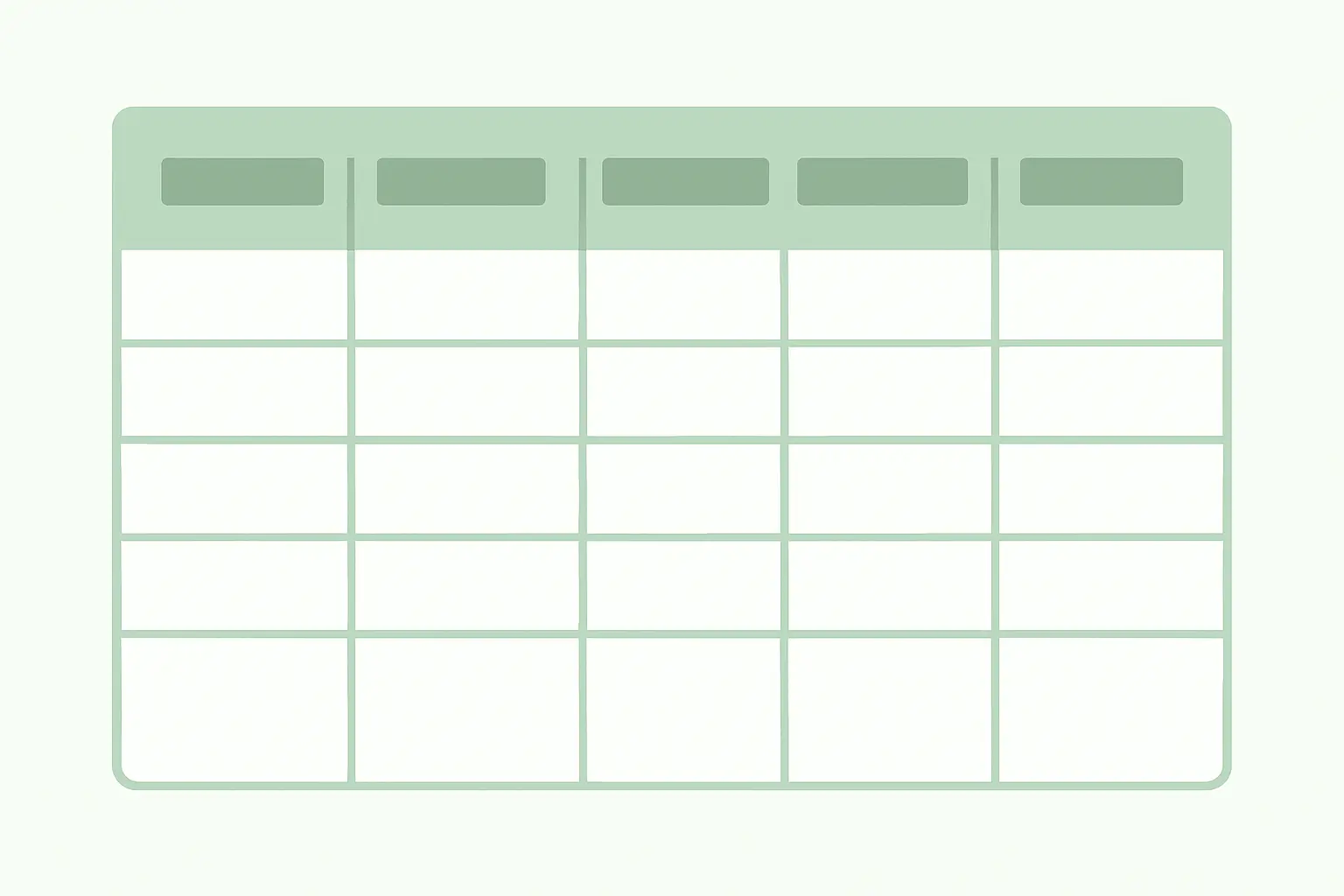 Five-column operationalisation table structure for a marketing FYP showing variable, conceptual definition, operational definition, indicator and instrument