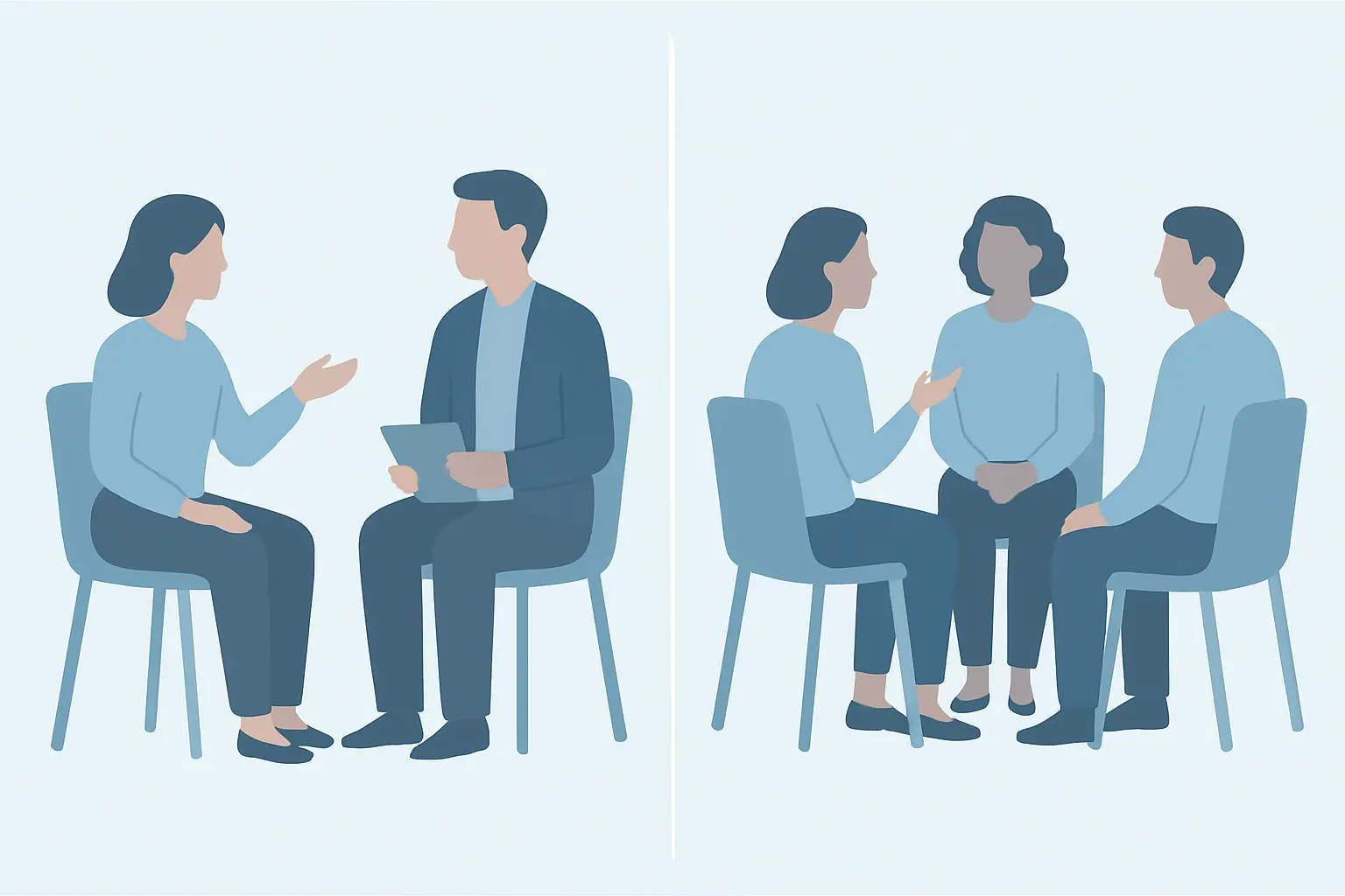 Comparison of when to use one-on-one interviews versus focus groups in nursing qualitative research