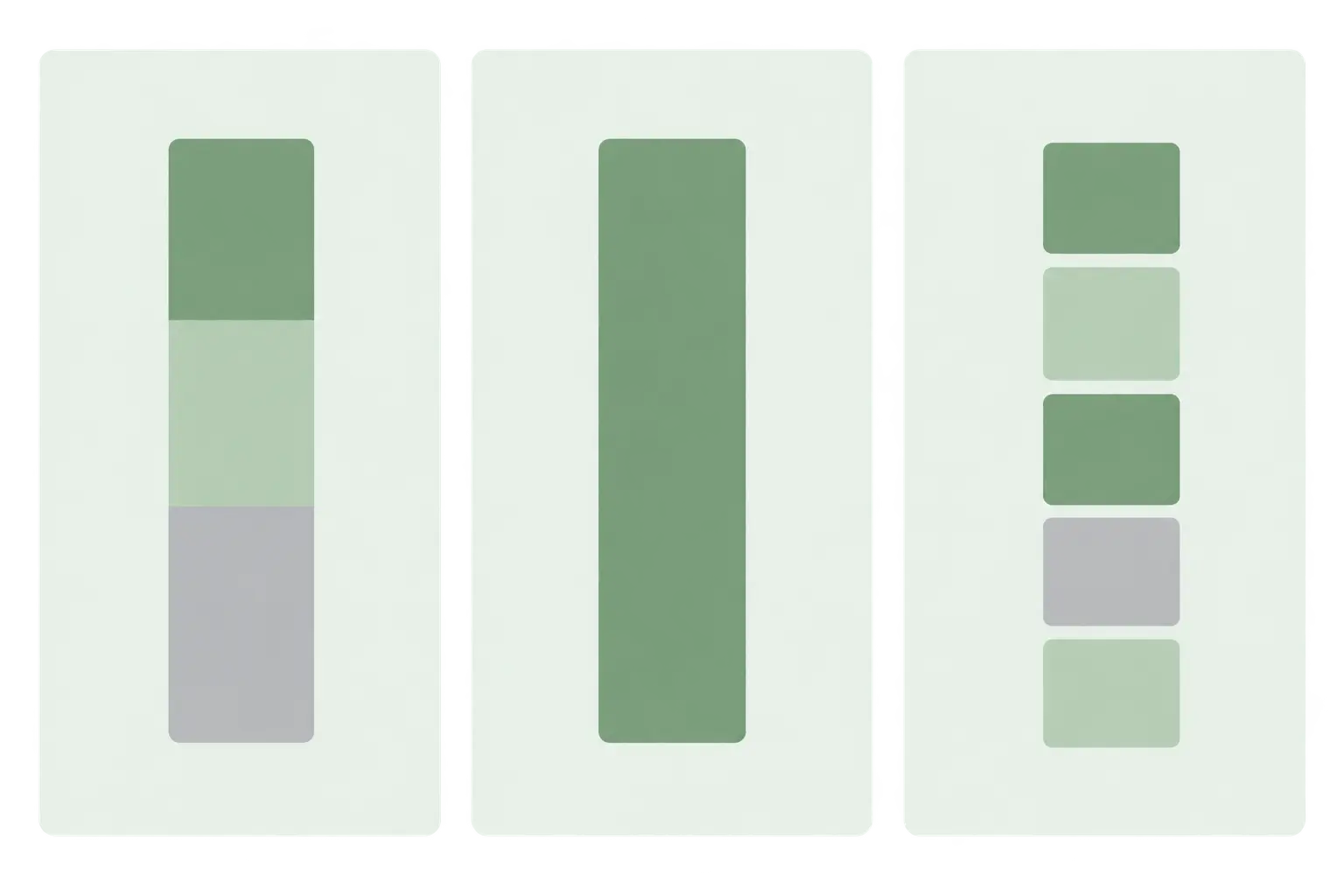 Comparison chart showing UWES three subscales, Gallup Q12 single index, and JDI five facets side by side