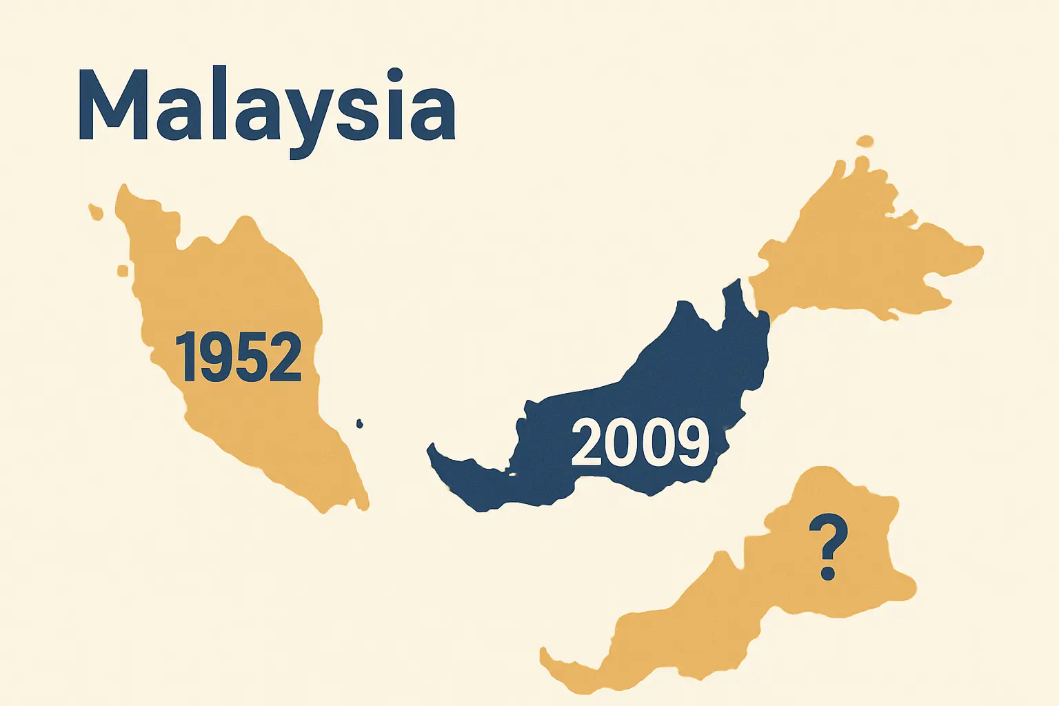Peta menunjukkan tarikh penguatkuasaan Akta 371 berbeza mengikut wilayah di Malaysia